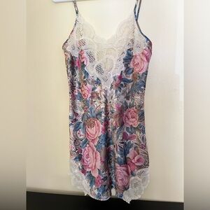 Victoria’s Secret Gold Lace Floral Slip